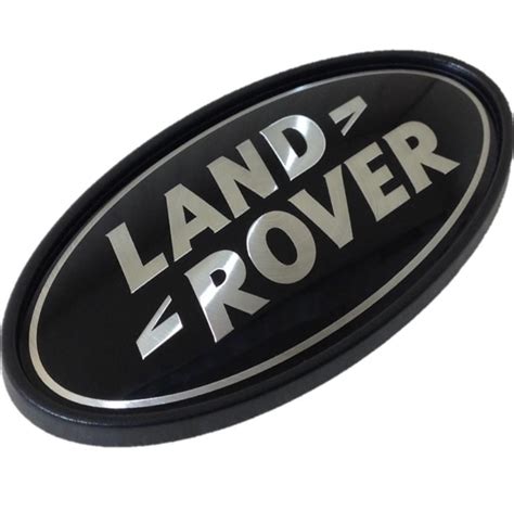 Land Rover Black On Silver Oval Badge