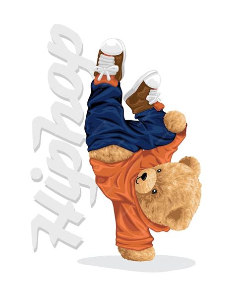 Premium Vector | Hand drawn vector illustration of teddy bear dancing