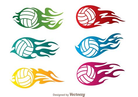 Volleyball In Flame Vectors 95867 Vector Art at Vecteezy