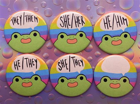 Queer Art Nonbinary Pin Pronoun Pins They Them Pin - Etsy UK