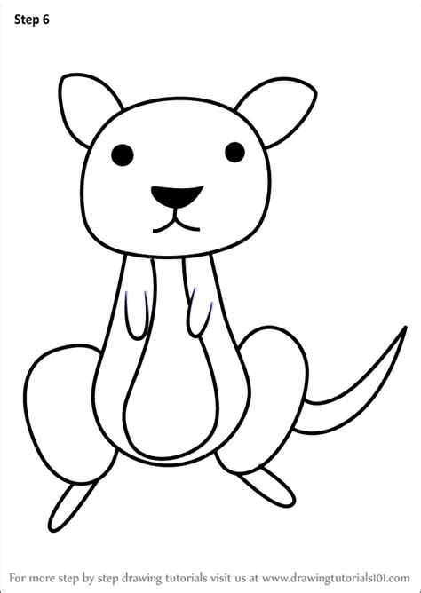 How to Draw a Kangaroo for Kids (Animals for Kids) Step by Step | DrawingTutorials101.com