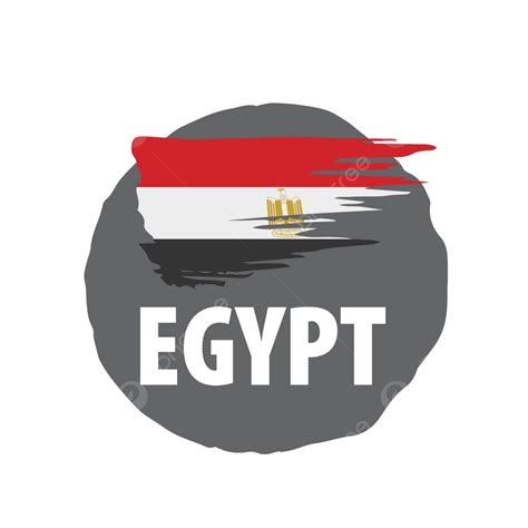 Vector Illustration Of The Egyptian Flag On A Blank Background Vector, Graphic, Country ...