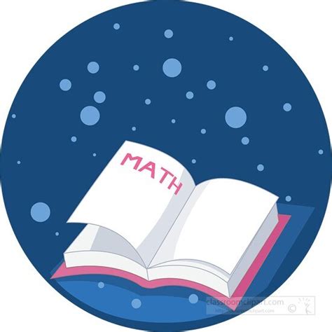 School Clipart-open math book icon clipart