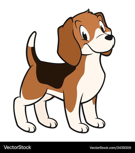 Cartoon Beagle Dog - Beagle Clipart Sitting Head Vector Puppy Cartoon ...