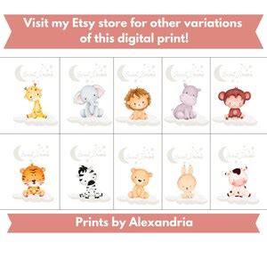 Printable Giraffe Nursery Wall Art. Digital Nursery Print - Etsy