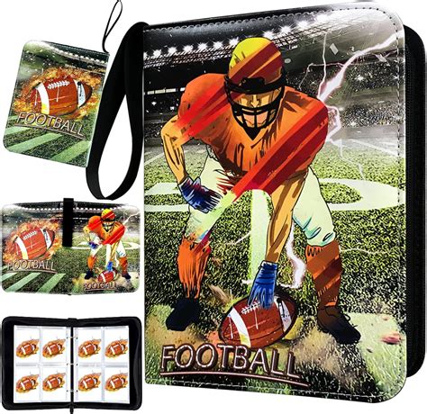 Amazon.com: Football Card Binder, Trading Card Binder 4 Pocket with 50 ...