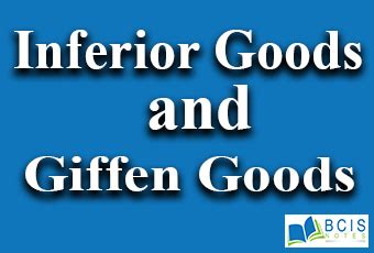 Inferior Goods and Giffen Goods || Theory of Consumer Behavior || Bcis