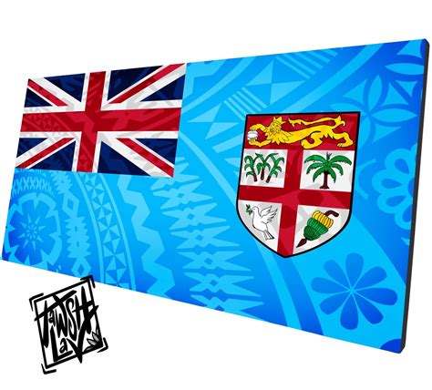 Fiji Islands Masi Fijian Art Flag Artwork - Etsy