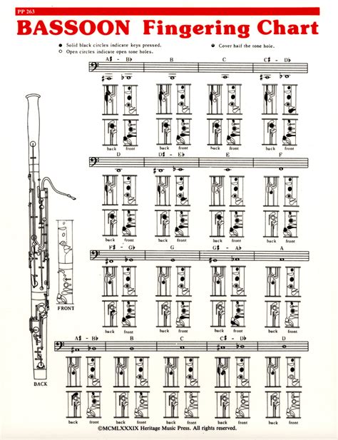 Elementary Fingering Chart - Bassoon