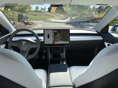 Inside A Tesla Car