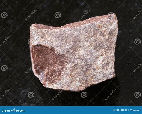 Piece of Raw Red Marble Stone on Dark Stock Image - Image of background ...