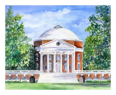 16 X 20 UVA Rotunda Watercolor Limited Edition Print - Etsy