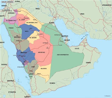 saudi arabia political map. Eps Illustrator Map | Vector World Maps