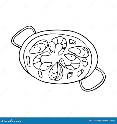 Paella. Spanish Food Illustration Illustration | CartoonDealer.com ...