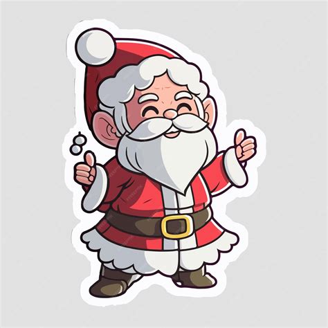 Premium Vector | Sticker template with santa claus xmas happy santa ...