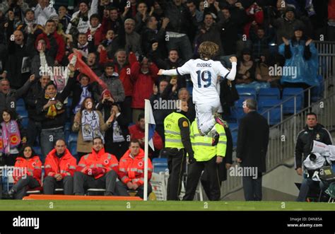 16.03.2013. Madrid, Spain. Real Madrid's Luka Modric celebrates after ...