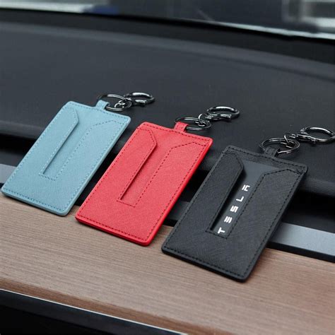 Model 3/Y Leather Key Card Holder for Tesla(2017-2024) | Key card ...