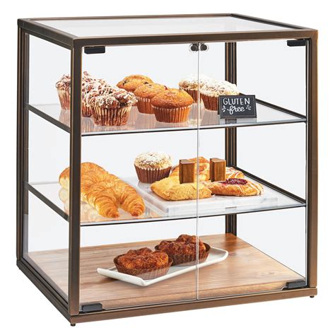 Cal-Mil 3610 3 Tier Vintage Bakery Display Case with Wood Base - 21" x ...