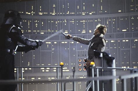 Luke Skywalker vs Darth Vader behind the scenes. my favorite movie and scene. its funny how beds ...