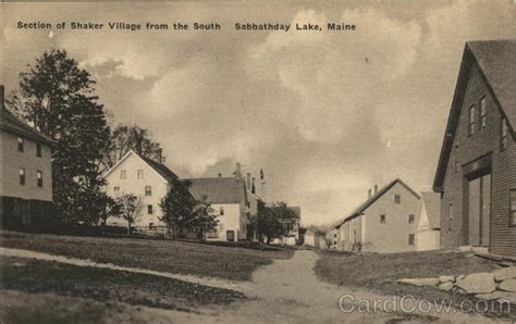 Section of Shaker Village from the South Sabbathday Lake, ME Postcard