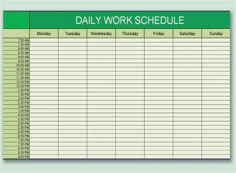 Daily Work Log Excel Template