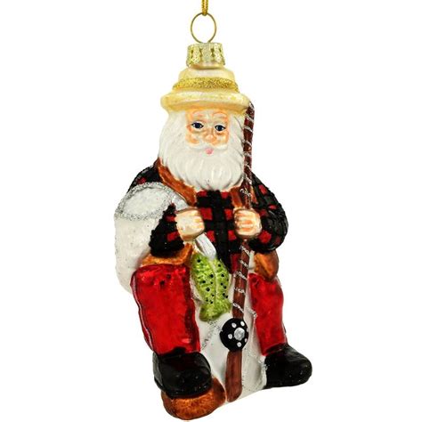 Vintage Fishing Santa Glass Ornament 1209129 – Baubles-N-Bling