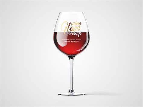 Free wine glass mockup on Behance