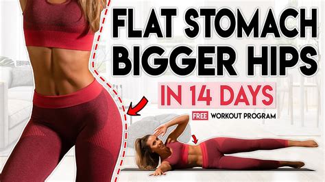 FLAT STOMACH and BIGGER HIPS in 14 Days | 5 minute Home Workout - Super ...