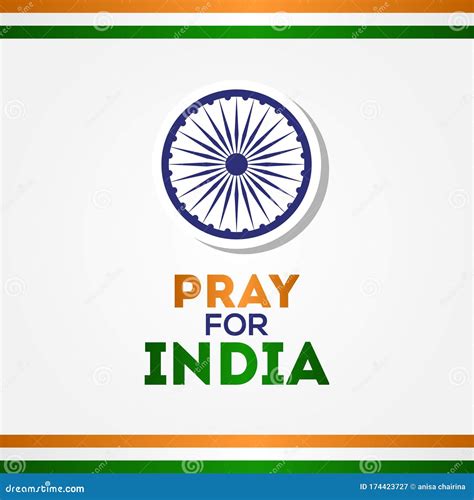 Pray for India Vector Design for Banner or Background Stock Vector ...