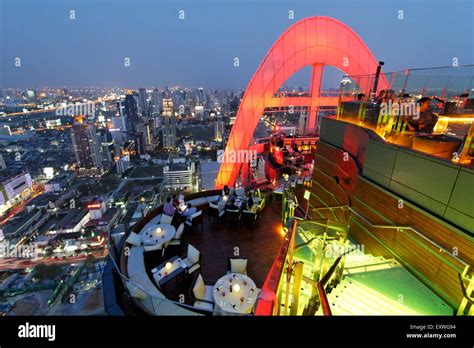 Red Sky Rooftop Bar, Centara Grand, Bangkok, Thailand, Asia Stock Photo ...