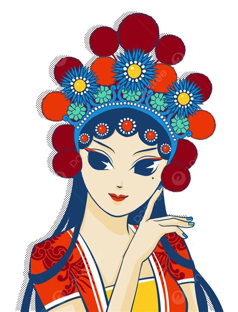 Mulan White Transparent, National Trendy Opera Peking Opera Character ...