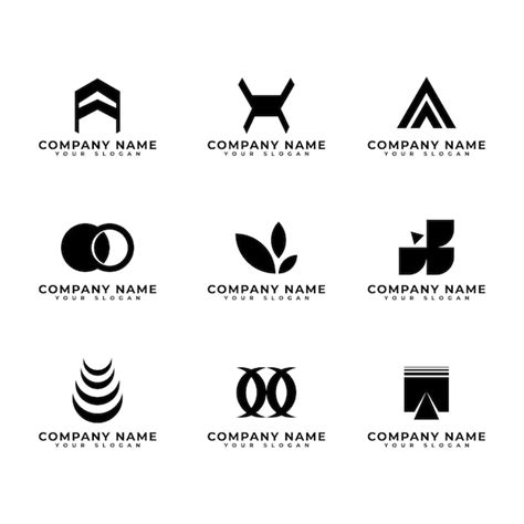 Premium Vector | Set of company logo design ideas