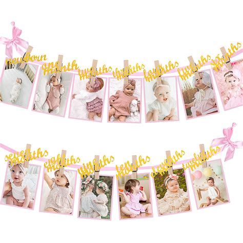 First Birthday Party Decorations, First Birthday Banner, First Birthday Photo Banner, First ...