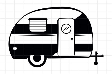 Camper trailer SVG cut file (663996) | Cut Files | Design Bundles