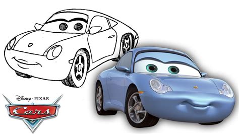 How to Draw Sally Carrera from Cars | Drawing Tutorial | Pixar Cars ...