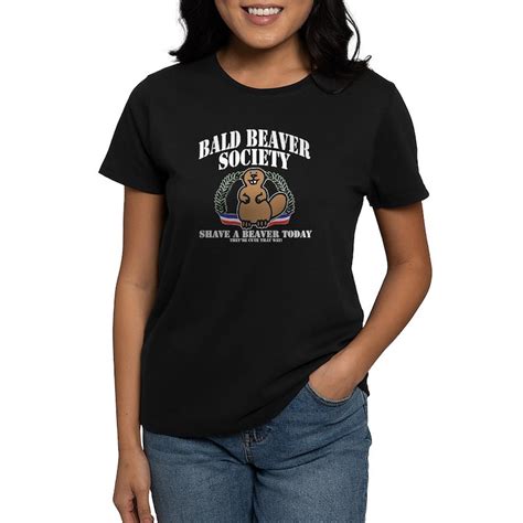 bald beaver Women's Value T-Shirt Bald Beaver Society Women's Dark T-Shirt | CafePress