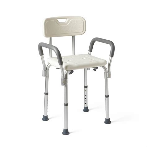 Medline Shower Chair Bath Seat with Padded Armrests and Back, Great for 884389161664 | eBay