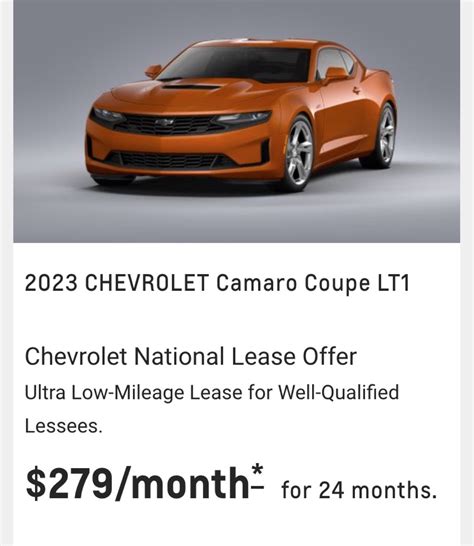 Chevy Camaro Discount Low-Interest Financing In January 2023