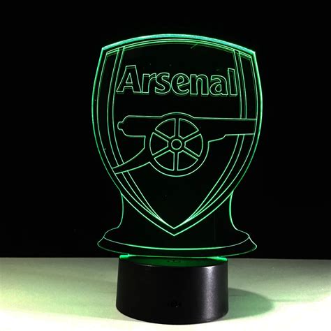 3D Visual LED Night Light Arsenal LED Light Home Decor Crafts Touch USB Table Lamp 7 Color ...