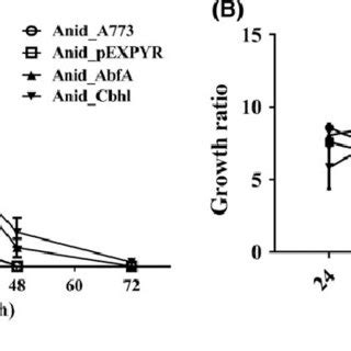 Analysis of Aspergillus nidulans growth. Spores solution was inoculated ...