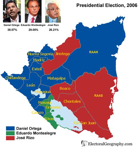 Nicaragua. Presidential Election 2006 - Electoral Geography 2.0