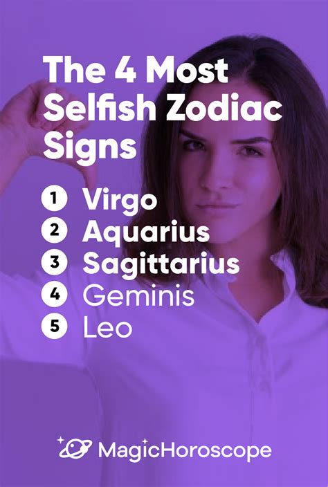 The 4 Most Selfish Zodiac Signs | Zodiac signs, Selfish, Zodiac