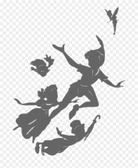 Download #peterpan#cartoon #disney#silhouette #trilly#tinkerbell - Peter Pan Transparent ...