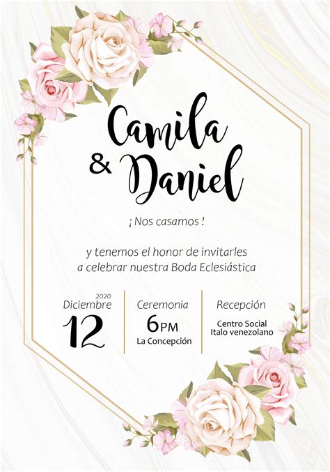 Invitación Boda | Invitaciones de boda digitales, Texto invitaciones de ...