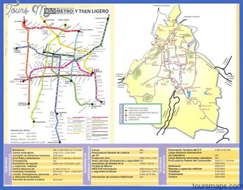 Mexico City Subway Map - ToursMaps.com