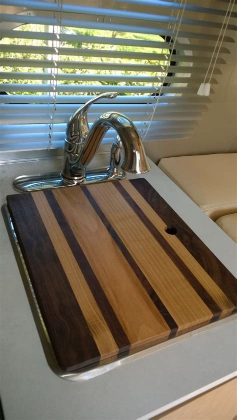 Custom Rectangular Hardwood Sink Cover / Cutting Board