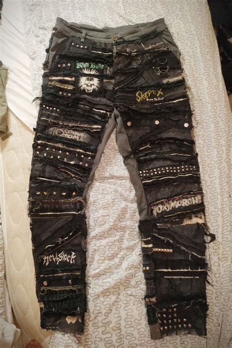 My diy crust-punk pants Boro in 2023 | Crust punk, Punk outfits, Crust ...