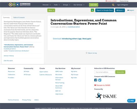Introductions, Expressions, and Common Conversation-Starters: Power Point | OER Commons