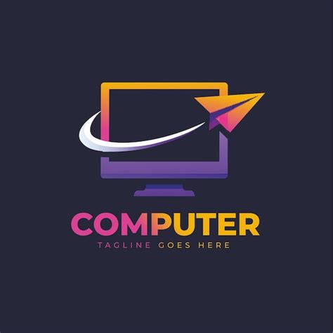 Premium Vector | Creativecomputerlogotemplate