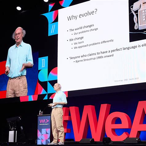 WeAreDevelopers on Twitter: "Bjarne @stroustrup held TWO lectures on C++ during World Congress ...